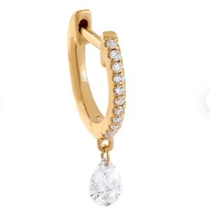 14KT Gold Diamond Huggie Earrings